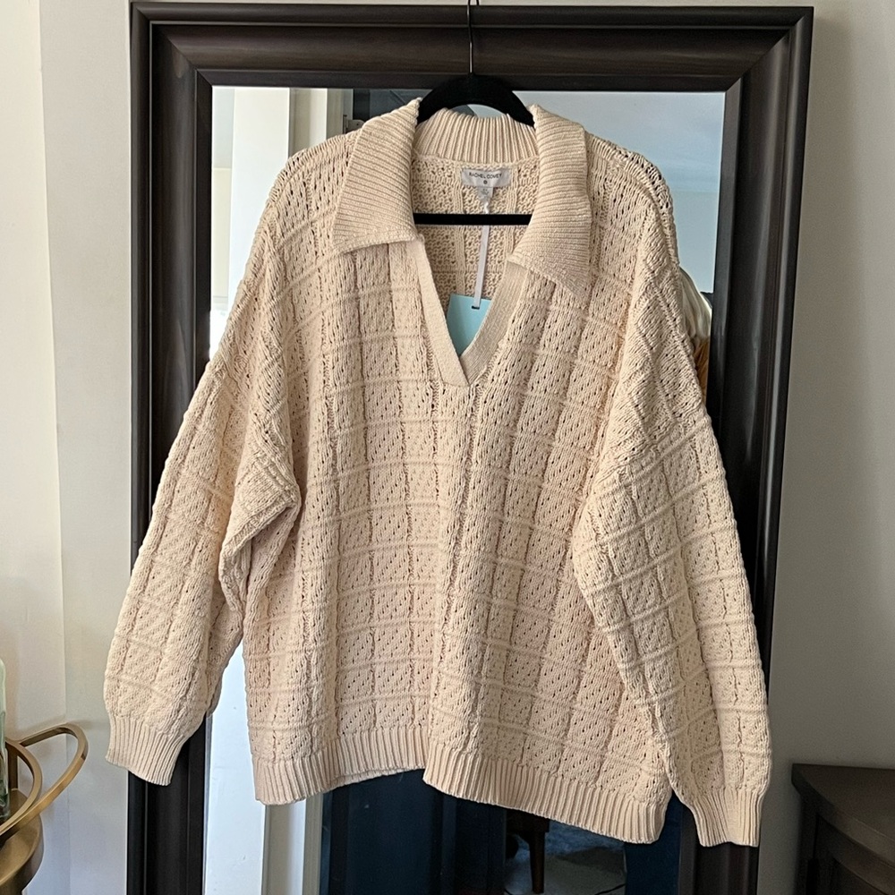NWT!! Rachel Comey X Target - V Neck Pullover Sweater - Ivory - Size 3X